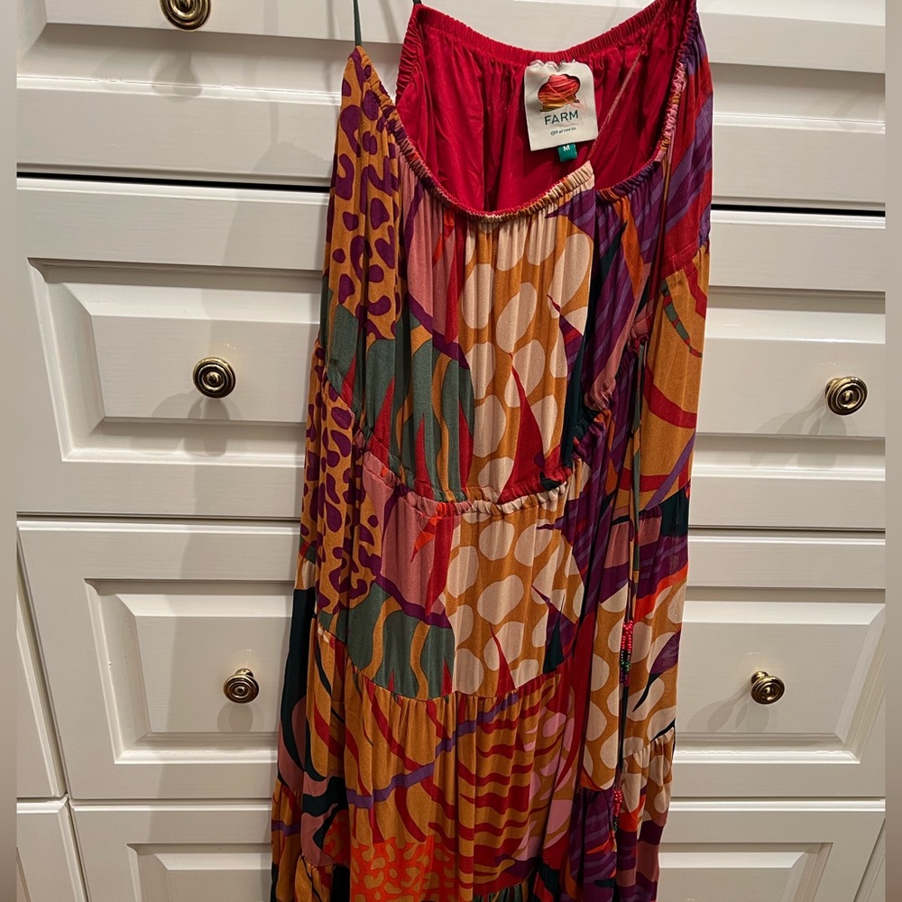 Farm Rio Printed Mid Dress